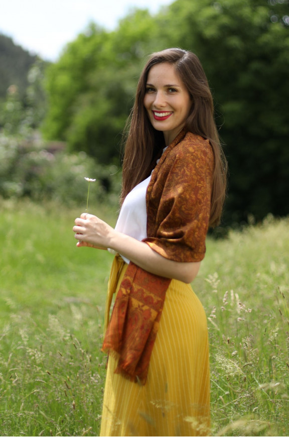 Hodvábne šály s potlačou recyklované Hodvábne šály s potlačou recyklované